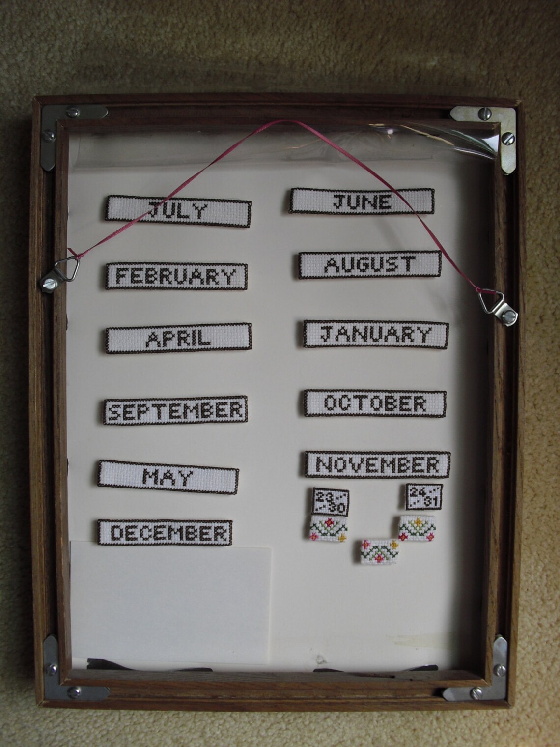 Cross Stitch Perpetual Calendar Etsy