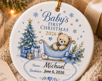 Baby's First Christmas 2026 Ornament | Personalized