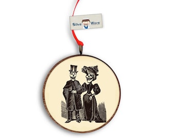 Day of the Dead Bride & Groom Ornament, Mexican Wedding Keepsake