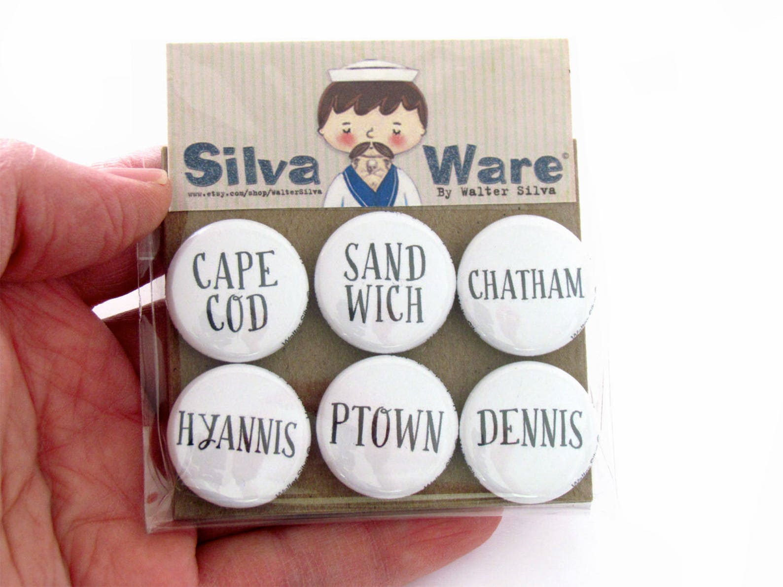 Cape Cod Towns Set of Six Refrigerator Cape Etsy