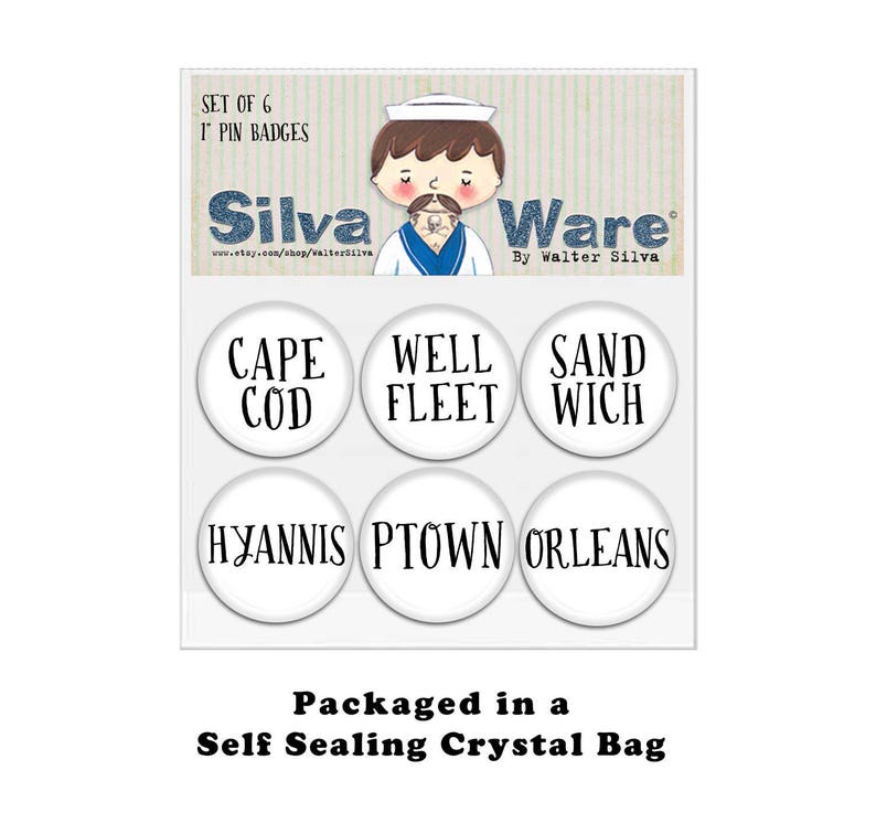 Cape Cod Towns Set of Six Refrigerator Cape Etsy