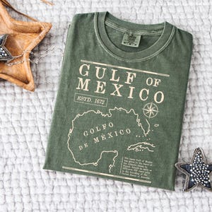 Chemise Gulf of Mexico Comfort Colors®, chemise vintage Gulf Coast, chemise subtile anti-Trump, chemise Gulf of Mexico 1672, T-shirt golfe du Mexique
