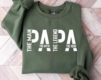 Papa The Man The Myth The Legend Shirt, Papa Birthday Shirt, Papa Shirt, Papa can fix it tool box T-Shirt, Father's Day Tee, Gift for Papa