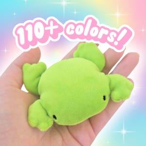 Personalized Handmade Custom Frog Plush - Pocket Butt Mini Plush Weighted
