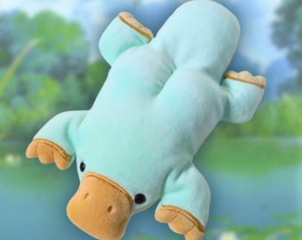 Personalized Handmade Custom Platypus Plush Beanie Weighted