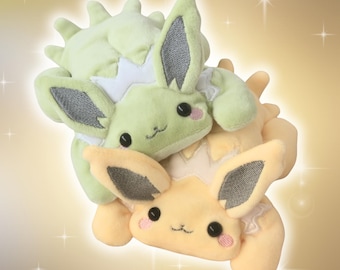 Handmade Jolteon Fan-made Plush Beanie: Handmade Sensory Stuffed Animal Weighted