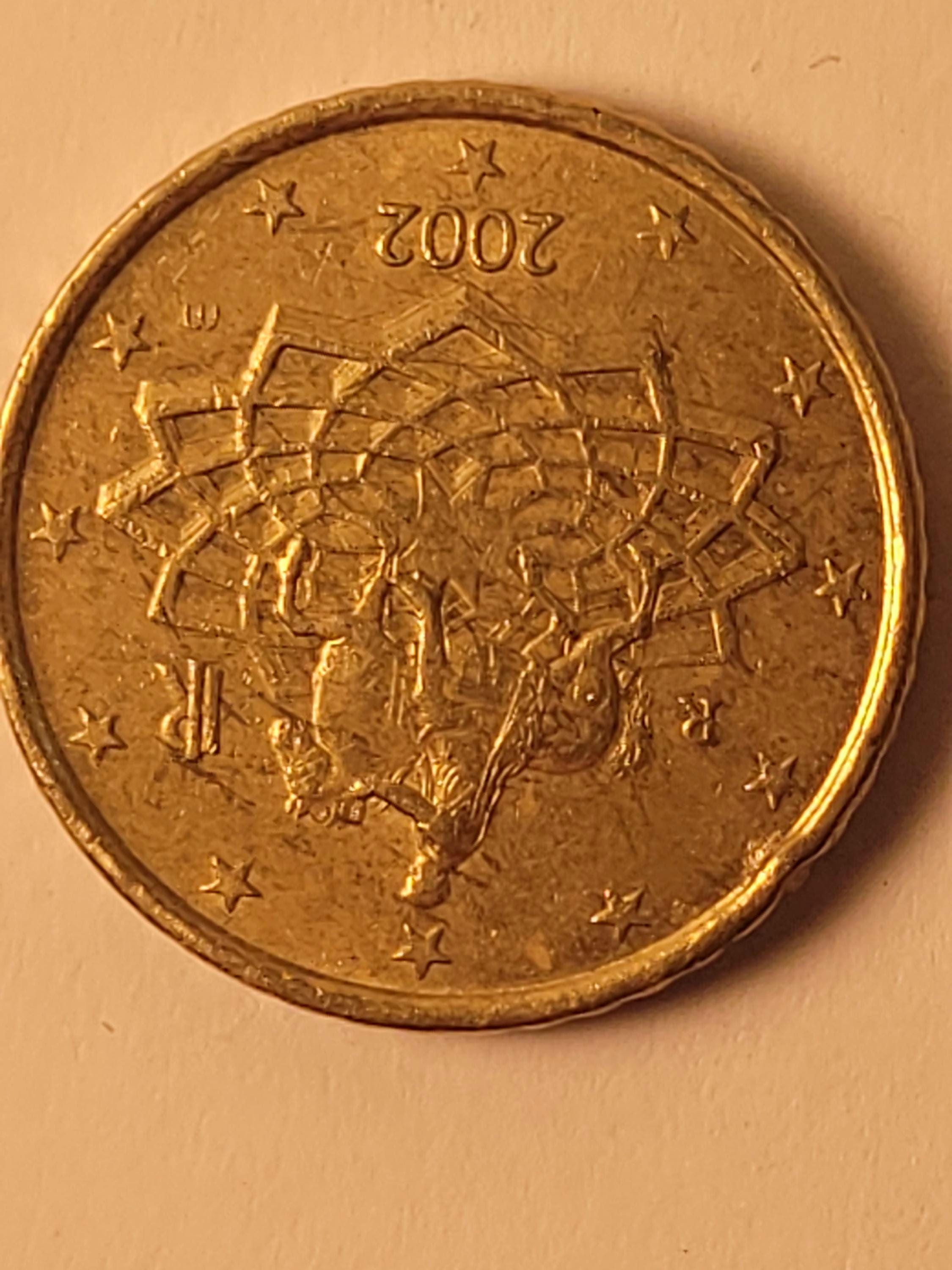 2002 年イタリア 50 セント ユーロ。