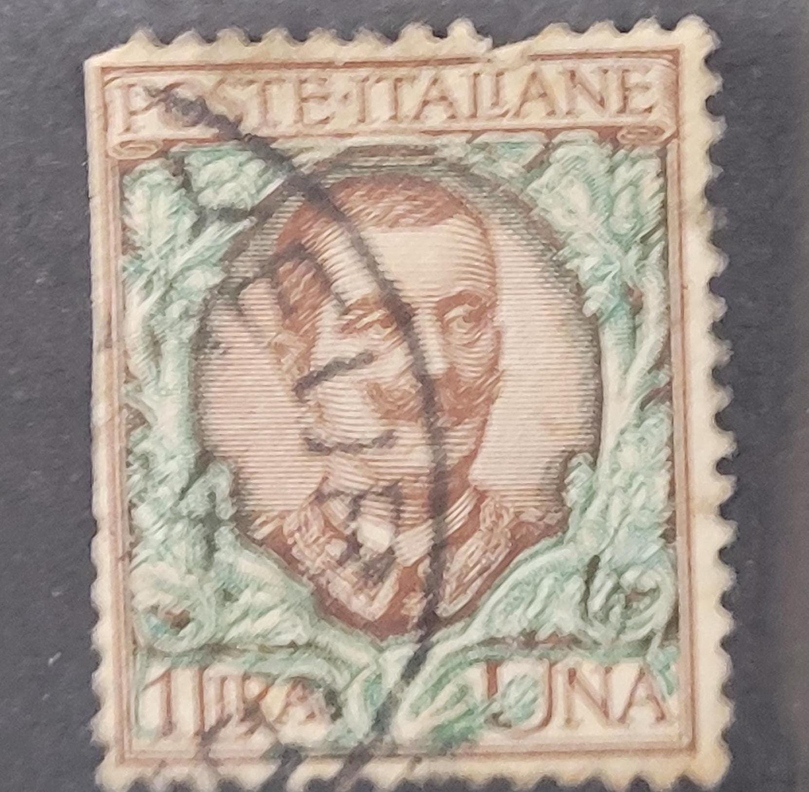 イタリア切手1929ウ”ィットリオ・エマヌエーレの肖像1.75リラ使用済切手 イタリア切手 3 枚、1 リラ、45 センテシミ イタリア切手、1901 年から
