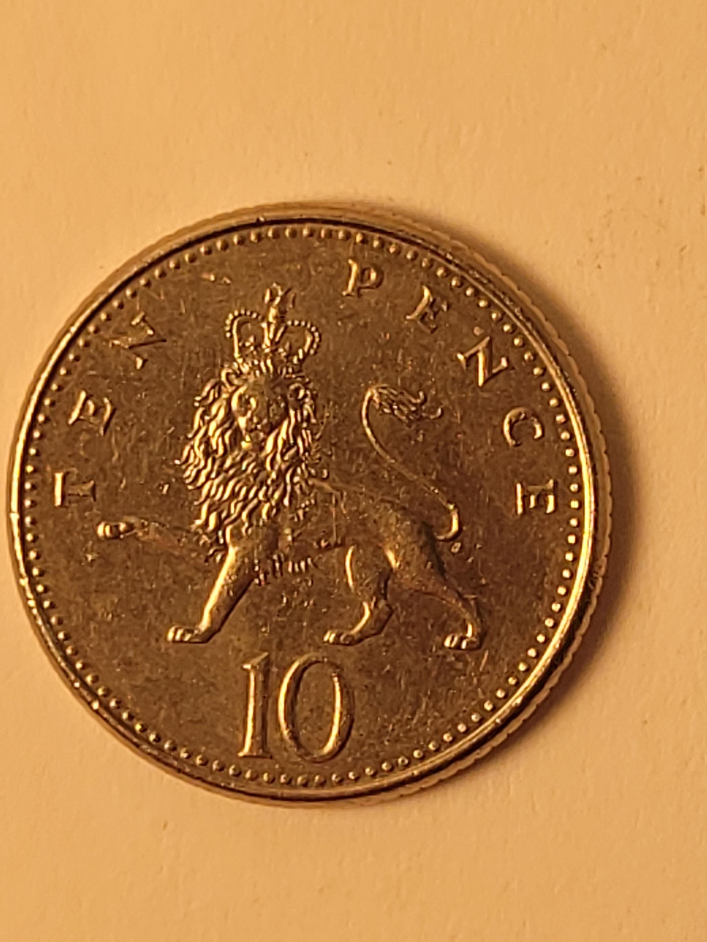 1992 Great Britian,queen Elizabeth the Second 10 Pence Coin.dg Reg