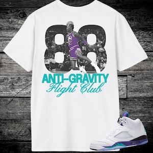 Jordan 5 Grape Sneaker Match Shirts, Grape Ice Emerald Green Black, Grape 5 Jordans T-shirt