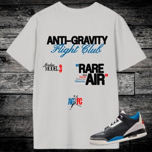 Jordan 3 Rare Air Sneaker Match Shirt, Black Diffused Blue Chili Red Coconut Milk, Rare Air 3s T-Shirt