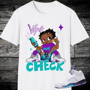 Jordan 5 Grape Sneaker Match Shirts, Grape Ice Emerald Green Black White, Unisex Grape 5 Shirts for Jordan Shoes