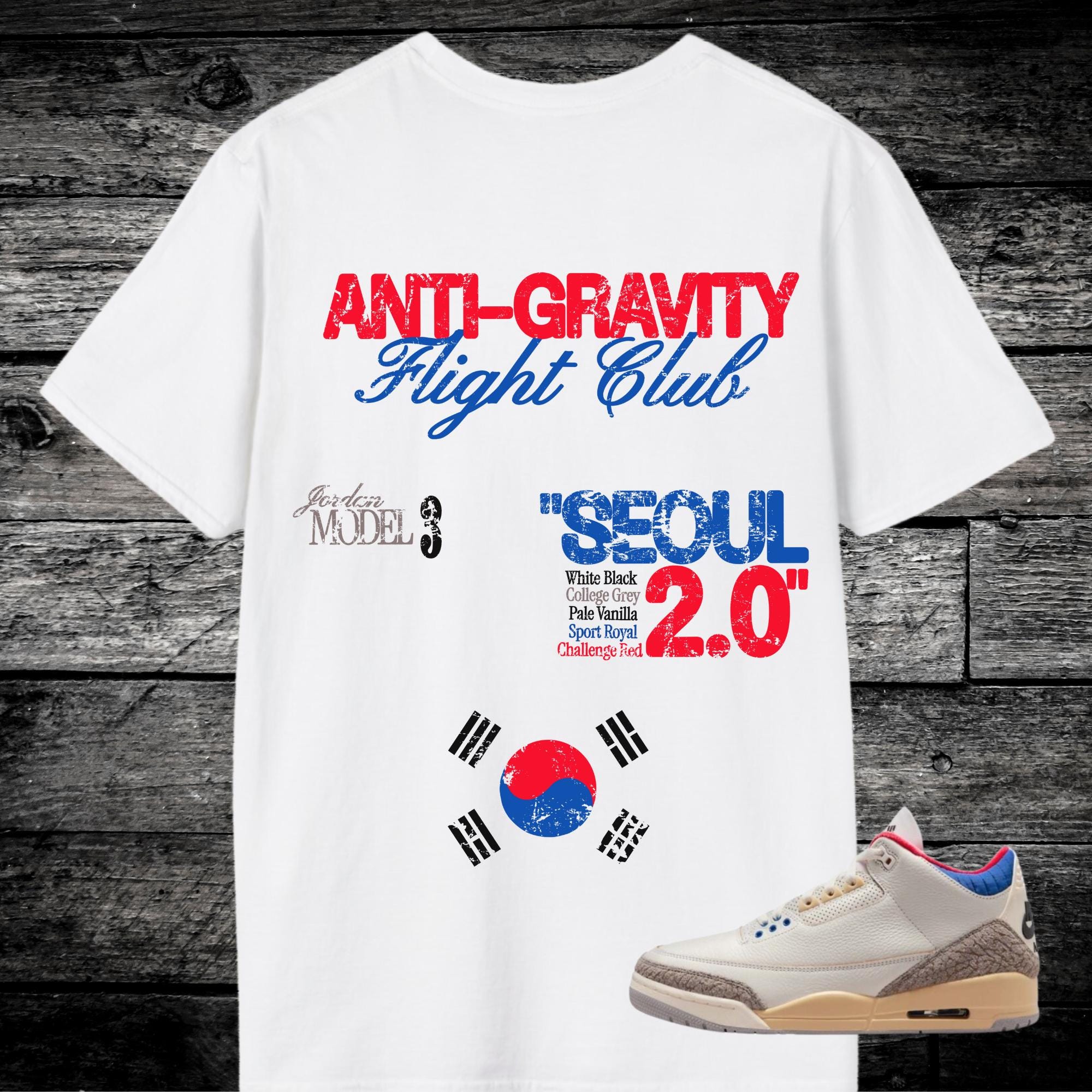 限定版☆NIKE☆JORDAN☆3 Seoul T-Shirts White Jordan 3 Seoul - Etsy