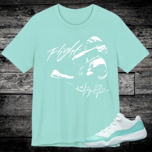 Jordan 11 Igloo Sneaker Match T-shirt, White Igloo, 11 Low Women&#39;s Sneaker Match Shirts, Jordan Igloo 11s