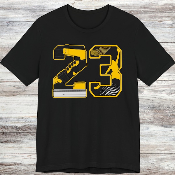 Jordan 1 New Love Sneaker Match T-Shirt: Varsity Yellow Black