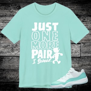 Jordan 11 Igloo Sneaker Match T-shirt, White Igloo, 11 Low Women's Sneaker Match Shirts, Jordan Igloo 11s