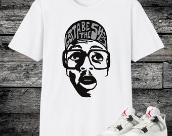 Jordan 4 White Cement Sneaker Match Shirt, White Cement Grey Black Jordan 4 Shirts