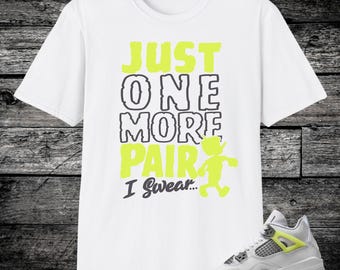 Jordan 4 GS Light Lemon Twist Sneaker Match T-shirt, White Light Lemon Twist Light Graphite, Youth Lemon Twist Jordan 4 Shirts