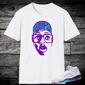 Jordan 5 Grape Sneaker Match Shirts, Grape Ice Emerald Green Black White, AJ 5 Grapes Sneaker Shirts