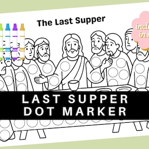 Last Supper Sunday School Bible Dot Marker Church Craft