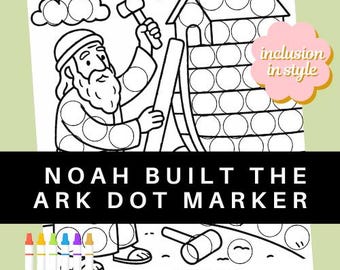 Noah Builds the Ark Dot Marker Craft | Bible Story Activity for Kids