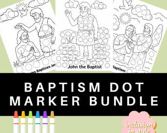 PAQUETE DE BAUTISMO / Juan el Bautista, el bautismo de Jesús y el bautismo en agua Marcador de puntos