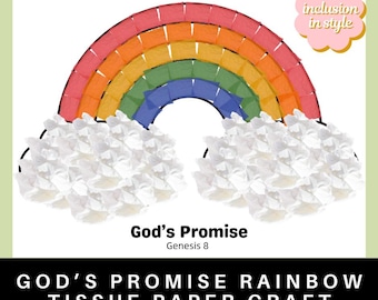 God’s Promise Rainbow Tissue Paper Craft | Noah’s Ark Bible Activity | Genesis 9