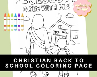 Jesus följer med mig målarbild | Tillbaka till skolan med Jesus