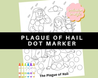 The Plague of Hail Dot Marker Coloring Page | Bible Story of Moses | Exodus