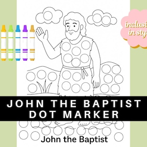 John the Baptist Dot Marker Page | Bible Story Activity | Sunday School Craft