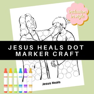 Jesus Heals Dot Marker Bible Sunday School Church Craft