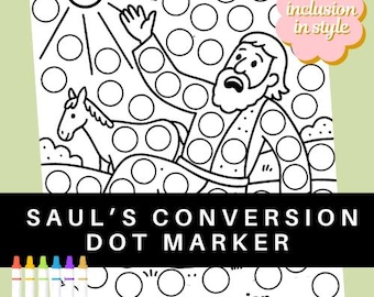 Saul’s Conversion Dot Marker | Road to Damascus Bible Activity for Kids