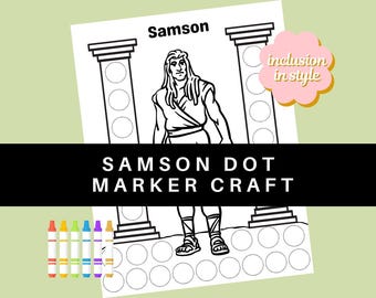 Samson Sunday School Church Bible Dot Marker Craft