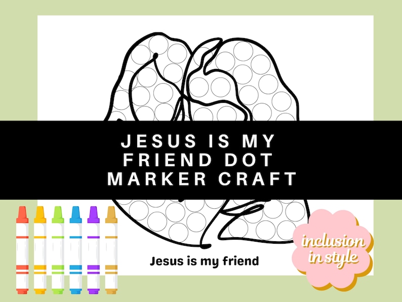 Jesus is My Friend Bible Dot Marker Sunday School Church Craft - Etsy