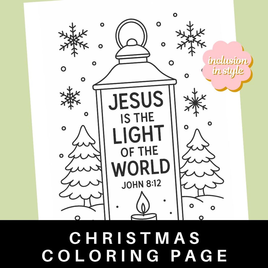 Jesus is the Light of the World Lantern Coloring Page | Christian ...