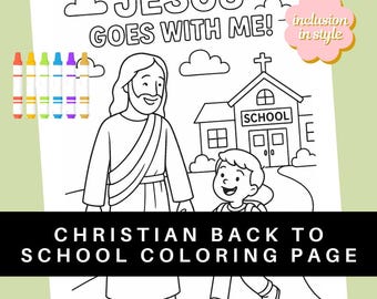 Jesus geht mit mir Ausmalbilder | Back to School mit Jesus