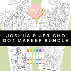 Joshua & Jericho Bundle | Bible Dot Marker Coloring Pages
