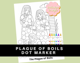 The Plague of Boils Dot Marker Coloring Page | Bible Story of Moses | Exodus