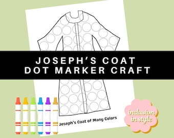 Josephs Mantel in vielen Farben Bibel Dot Marker Sonntagsschule Kirche Handwerk