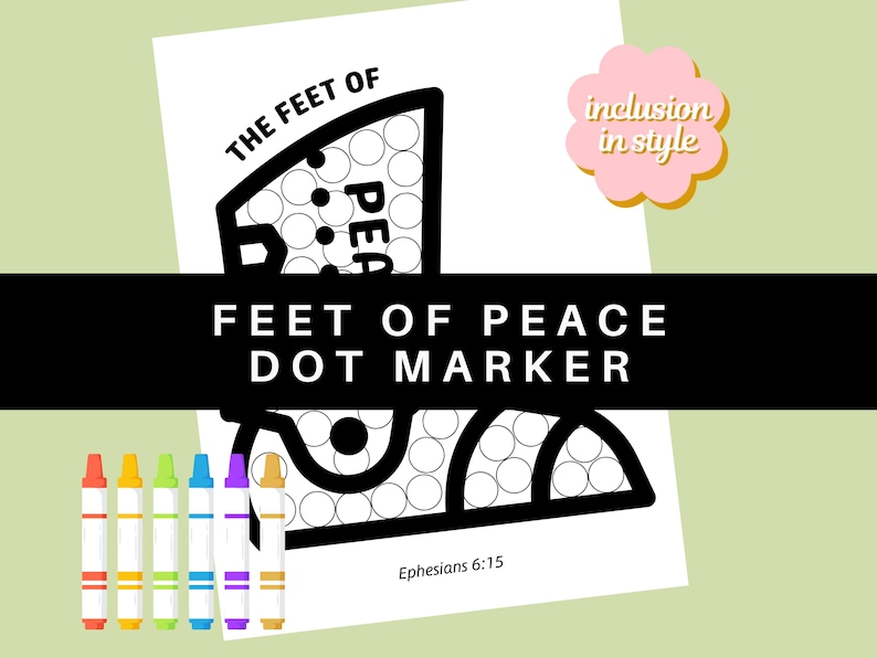 Feet of Peace Bible Dot Marker Sunday School Church Craft - Etsy