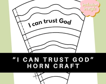 Ich kann Gott vertrauen Torch oder Horn Craft Template | Bibelgeschichten-Aktivität