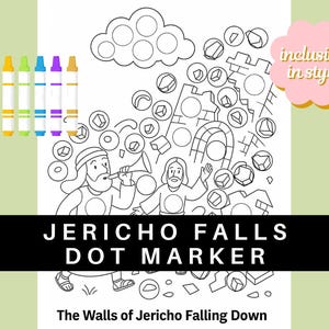 Walls of Jericho Fall Dot Marker Page | Joshua 6 Bible Activity | Sunday School