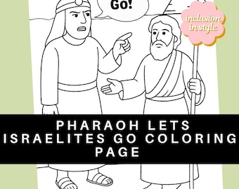 El faraón le dice a Moisés que se vaya / Página para colorear de la historia bíblica del Éxodo