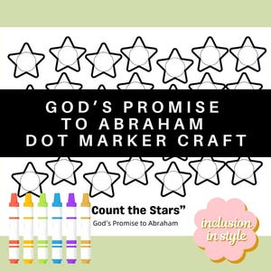 God&#39;s Promise to Abraham Stars Sunday School Bible Dot Marker Church Craft