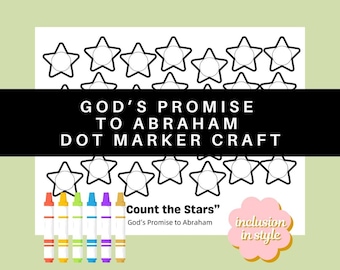 La promesa de Dios a Abraham Estrellas Escuela Dominical Biblia Marcador de puntos Manualidad de la iglesia