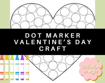 Valentinstag-Dot-Marker-Seite – „Jesus Loves Me“-Herz