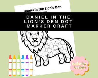 Marcador de puntos bíblicos de Daniel Lion's Den, manualidad para la iglesia de la escuela dominical