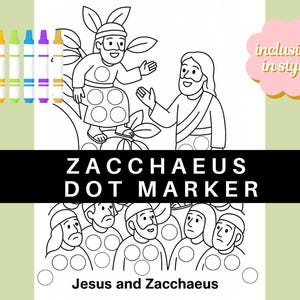 Zacchaeus in the Tree Dot Marker Craft | Bible Story Activity for Kids
