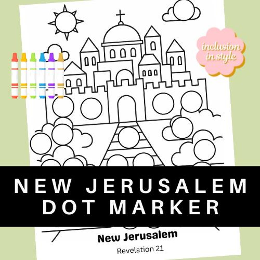 New Jerusalem Dot Marker Coloring Page | Bible Activity for Kids - Etsy