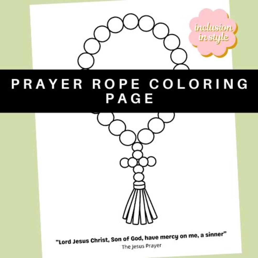 Prayer Rope Coloring Page | the Jesus Prayer | Orthodox & Catholic ...